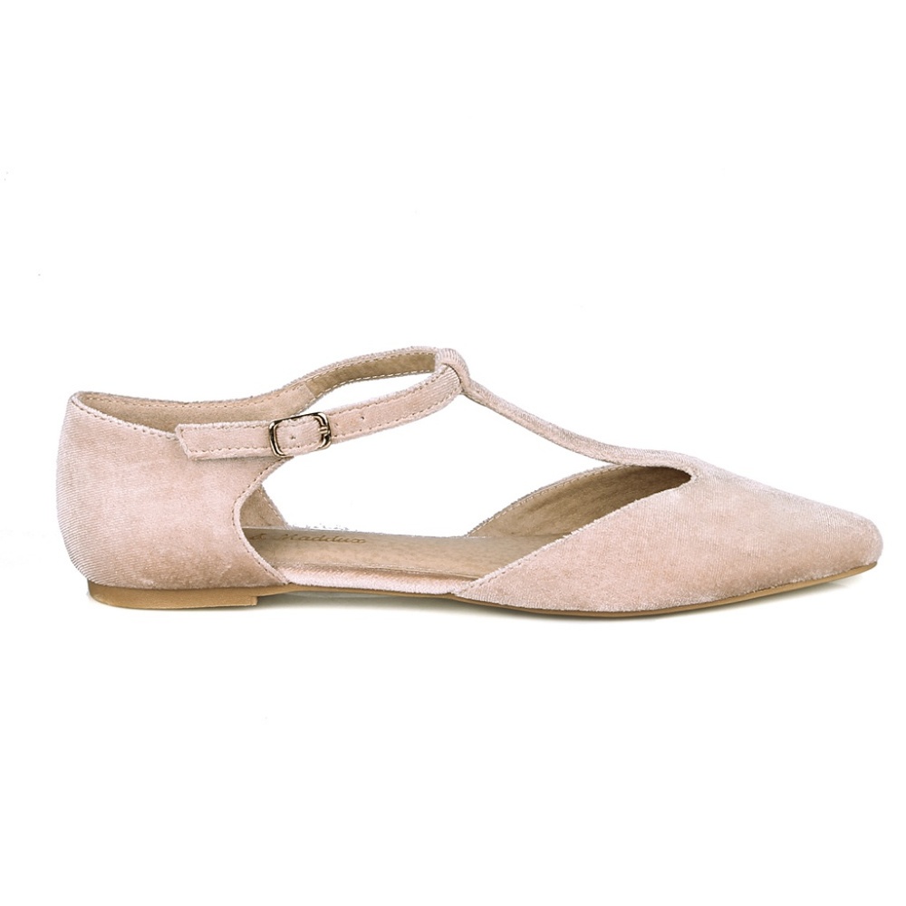 Devin-02 T-strap Women's Pointed Toe Flats - Picture 3 of 3